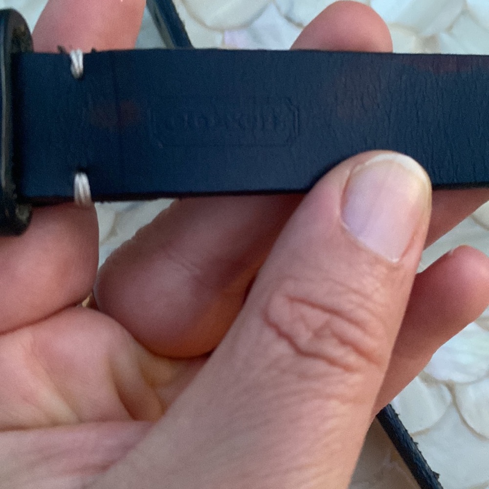 Coach black/silver genuine leather belt - Picture 3 of 11